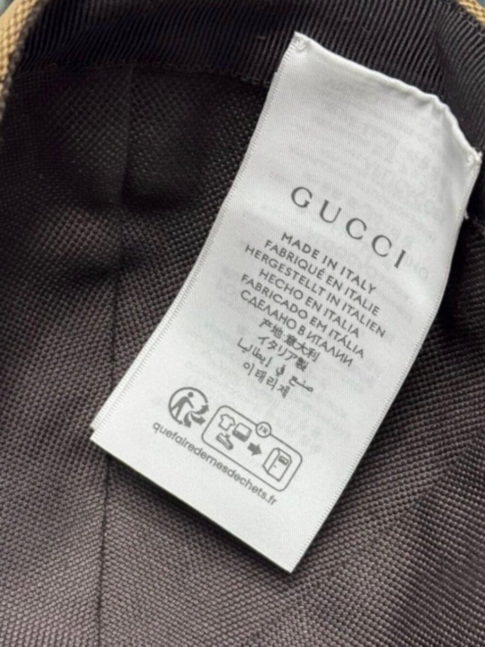 Beige GUCCI Crystal Rhinestone GG Canvas Baseball Cap Hat W/ Dust Bag Size M - Picture 5 of 8